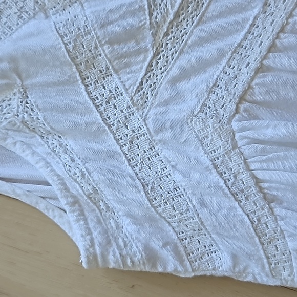 Volcom white mini dress with crochet trim - Picture 7 of 11